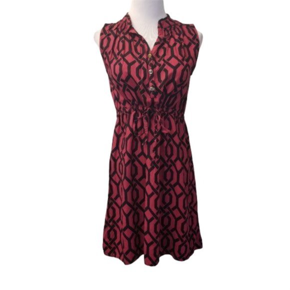 Escapade red V-neck sleeveless dress size XS (AB-2) - Picture 1 of 9